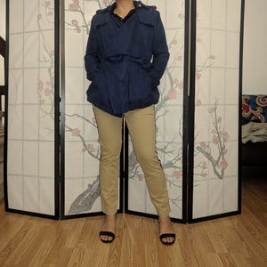 Lightweight Belted Navy Trench
